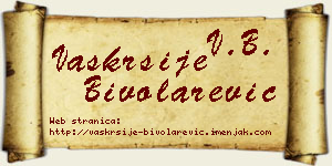 Vaskrsije Bivolarević vizit kartica